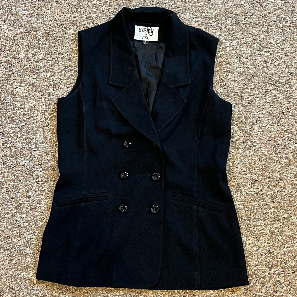 KASPER Black dress vest size 8